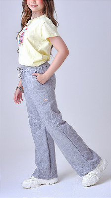 CALÇA WIDE LEG TEEN