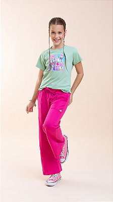 CALÇA WIDE LEG MOLETOM TEEN