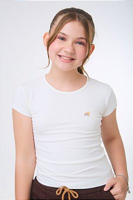CAMISETA TEEN - MANGA COTTON