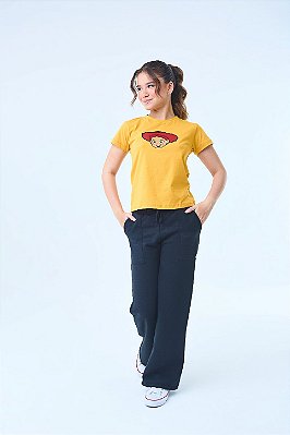 CALÇA WIDE LEG MOLETOM TEEN