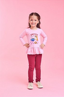 BLUSA MANGA LONGA - COFEE CAT