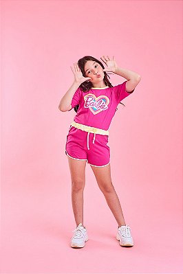 CONJUNTO SUMMER TEEN - CORAÇÃO BARBIE