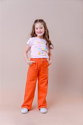 CALÇA WIDE LEG MOLETOM TEEN