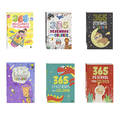 Livro Infantil 2 a 6 Anos - 365 Desenhos para Colorir Todolivro na