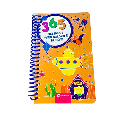 Livro 365 Desenhos Para Colorir Pixar - Disney - Kit de Colorir