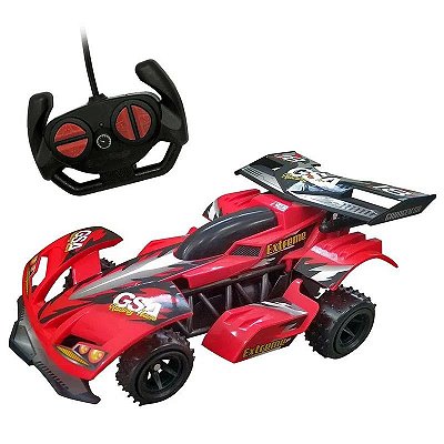 Carro Controle Remoto Para Criança Racing Raptor Vermelho