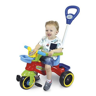 Triciclo Motoca Infantil Xalingo Oncinha Racer C/ Empurrador