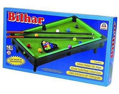 Jogo Snooker de Luxo Braskit Mini Mesa Sinuca Bilhar Infantil