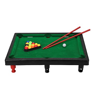 Jogo Snooker de Luxo Braskit Mini Mesa Sinuca Bilhar Infantil