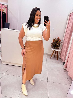 BLUSA CANELADA CORRENTE PLUS SIZE