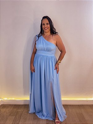 VESTIDO FESTA MARIA CLARA SLIM AZUL SERENITY