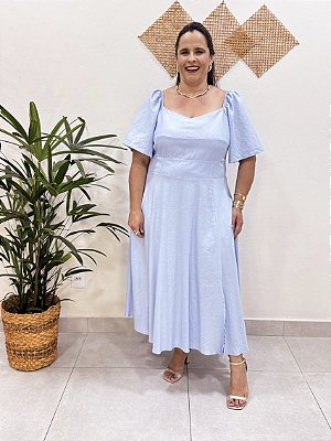 VESTIDO MIDI BRENDA MANGUINHA PLUS SIZE