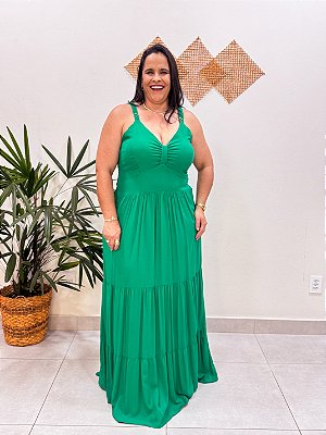 VESTIDO LONGO RAFAELA ALÇA PLUS SIZE