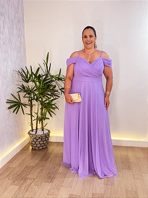 VESTIDO FESTA CARLA LAVANDA PLUS