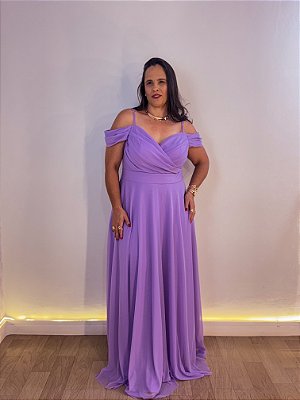 VESTIDO FESTA CARLA LAVANDA PLUS