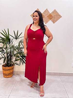 VESTIDO MIDI LIVIA LISO PLUS