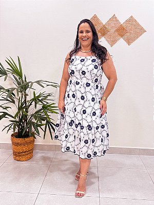 VESTIDO MIDI LILIAN BORDADO PLUS