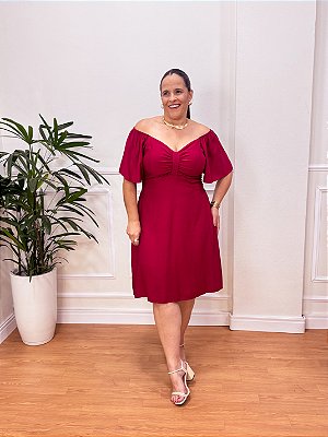 VESTIDO CURTO RAFAELA MANGAS PLUS