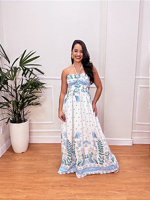 VESTIDO LONGO LUANA RECORTE SLIM