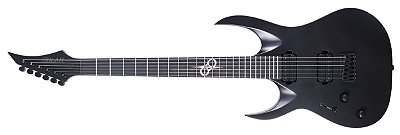 Guitarra elétrica 7 cordas Solar A2.7C LH canhota preto carbono