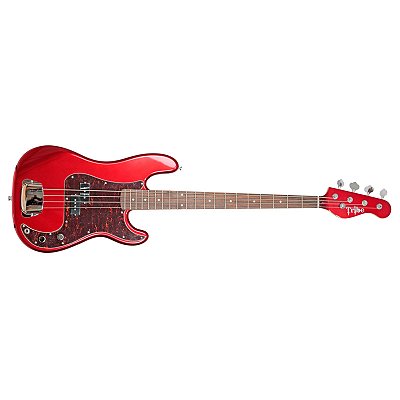 Contrabaixo 4 cordas Tribe Precision modelo Spike Vermelho Pau Ferro