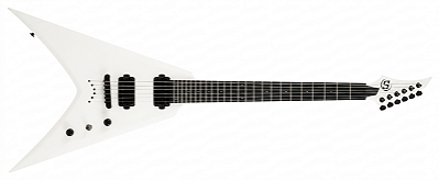 Guitarra 6 Cordas S by Solar VB4.6W branca fosca flying V Indonésia