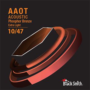 Encordoamento Blacksmith Violão 6 cordas Aço 010 Light AAOT 010/47 Fósforo Bronze
