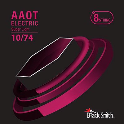 Encordoamento Blacksmith Guitarra 8 cordas AAOT Super Light 10/74