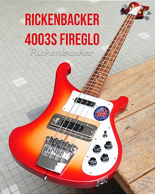 Contrabaixo Rickenbacker 4003S Mono Fireglo ano 2025 hardcase (seminovo)