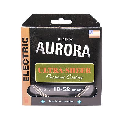 Encordoamento Strings by Aurora guitarra 6c 010/052 Ultra Sheer revestida USA