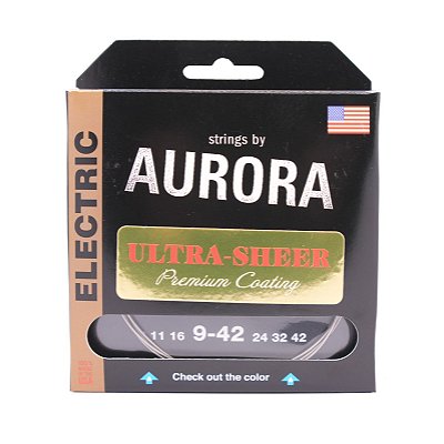 Encordoamento Strings by Aurora guitarra 6c 009/042 Ultra Sheer revestida USA