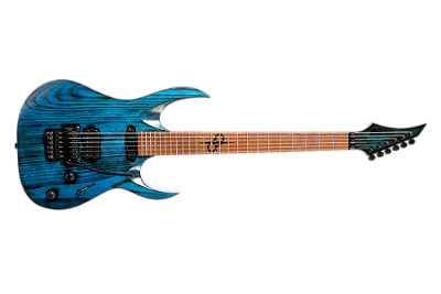 (Chop Shop) Guitarra elétrica 6c Solar AB1.6FR Pyro Azul hardcase IW23070241