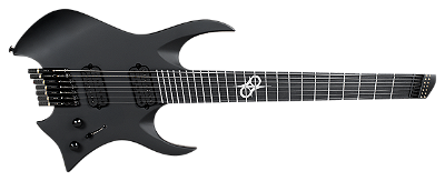 Guitarra elétrica 6c Solar H2.6C headless preto carbono - Norris