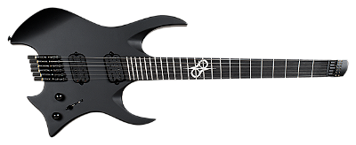 Guitarra elétrica 7c Solar H2.7C headless preto carbono - Norris