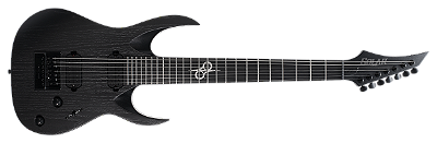 Guitarra elétrica 7 cordas Solar A1.7BOP Black Open Pore Matte