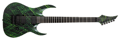 Guitarra elétrica 7 cordas Solar A2.7 Canibalismo + Blood Splatter