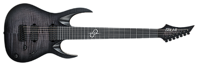Guitarra elétrica 7 cordas Solar A1.7RHFBB Flame Black Burst Matte