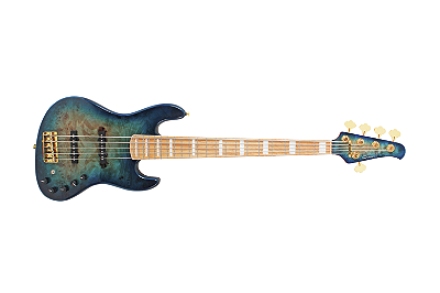 Swing guitars Jazz Deluxe 5c American Alder Aqua Burst - Norris