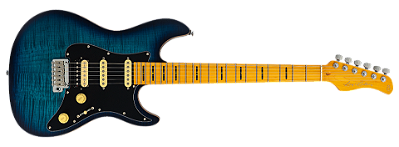 Guitarra elétrica 6c Sire Larry Carlton S7 FM New Gen Transparent Blue