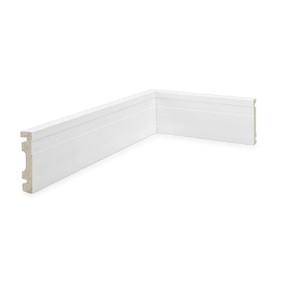 ALIZAR POLIESTIRENO RUFFINO BRANCO 7CM FRISADO 15MM - 2,40M