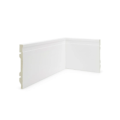 RODAPE POLIESTIRENO RUFFINO BRANCO 15CM FRISADO 15MM - 2,40M