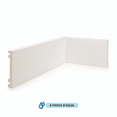 Alizar Poliestireno Ruffino Branco 10cm Liso 15mm - 2,40m