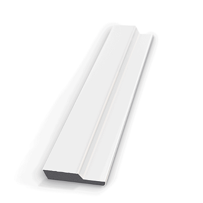 Arremate Inferior Painel Ripado Ruffino Branco - 2,85m