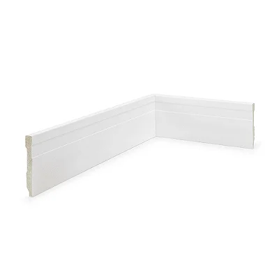 RODAPE POLIESTIRENO RUFFINO BRANCO 7CM FRISADO SLIM 10MM - 2,40M