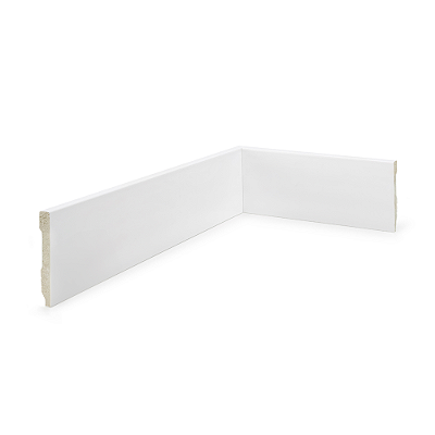 Rodapé Poliestireno Ruffino Branco 7cm Liso SLIM 10mm - 2,40m