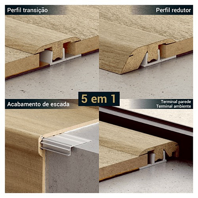 PERFIL INCIZO 5 EM 1 CARVALHO NATURAL SOFT IM01855 - 1,80M