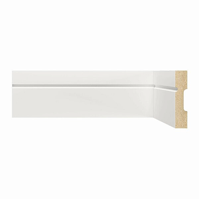 RODAPE MOLDUFAMA MDF 7CM BRANCO FRISADO - 2,40M