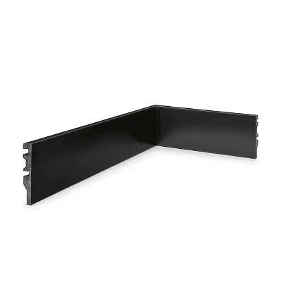 RODAPE POLIESTIRENO RUFFINO PRETO 7CM LISO 15MM - 2,40M