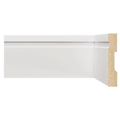 RODAPE MOLDUFAMA MDF 10CM BRANCO FRISADO - 2,40M