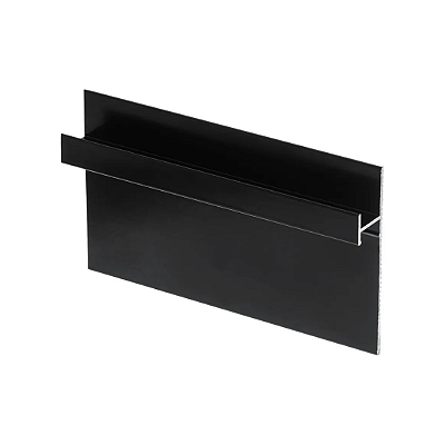 RODAPÉ EMBUTIDO RETO ALUMÍNIO PRETO - 3M